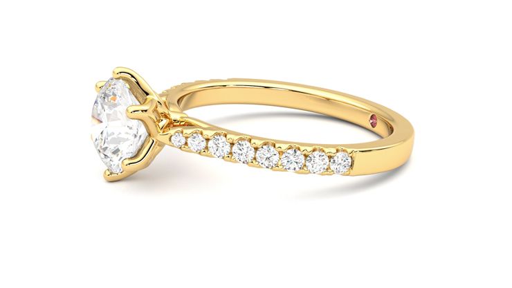 Taylor & Hart Splendor Round Engagement Ring 360 degree image 22