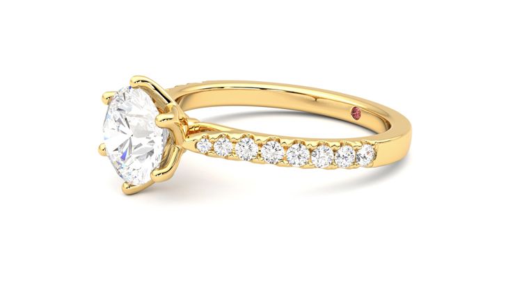 Taylor & Hart Splendor Round Engagement Ring 360 degree image 23