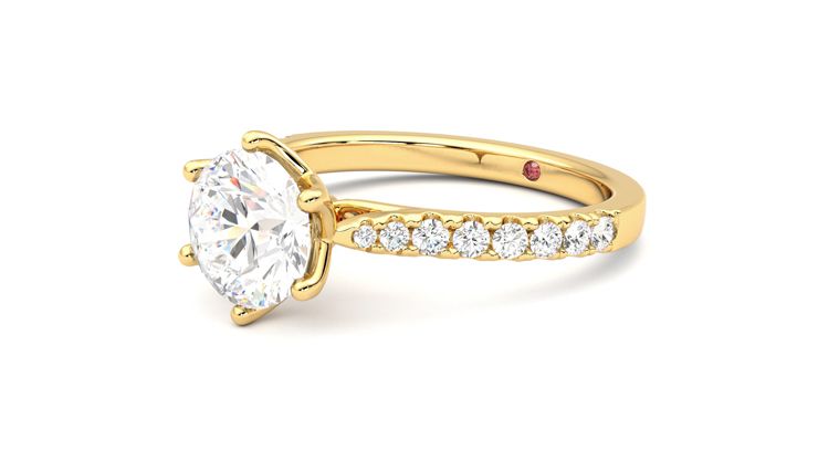 Taylor & Hart Splendor Round Engagement Ring 360 degree image 24