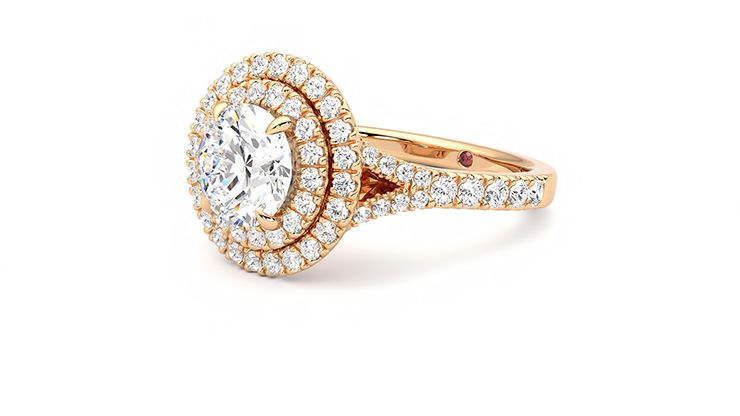 Taylor & Hart Stella Round Engagement Ring 360 degree image 23