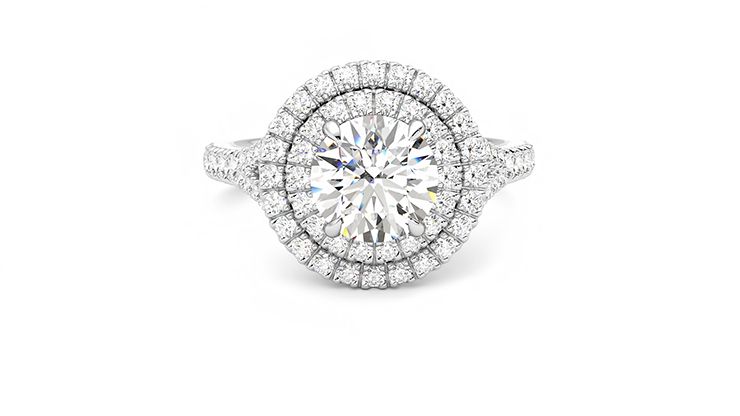 Taylor & Hart Stella Round Engagement Ring 360 degree image 0