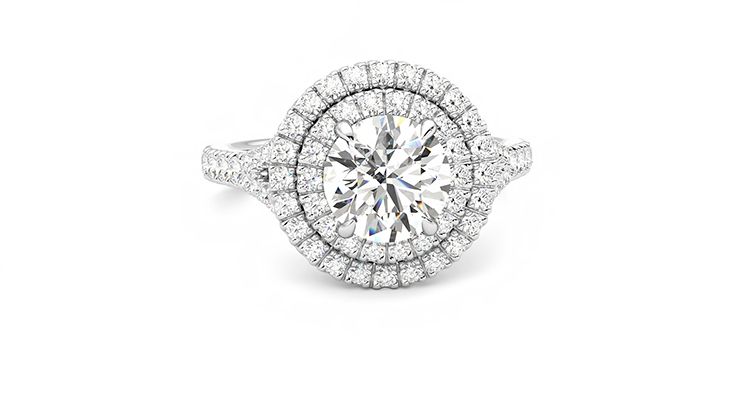 Taylor & Hart Stella Round Engagement Ring 360 degree image 1