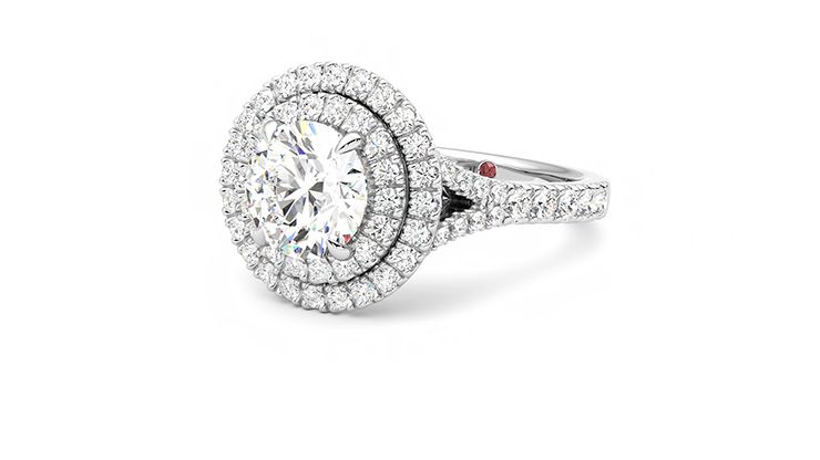 Taylor & Hart Stella Round Engagement Ring 360 degree image 24