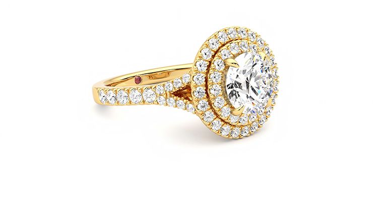 Taylor & Hart Stella Round Engagement Ring 360 degree image 5