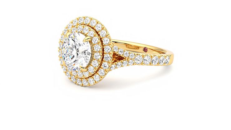 Taylor & Hart Stella Round Engagement Ring 360 degree image 23
