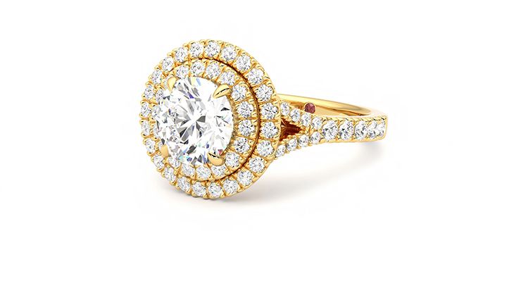 Taylor & Hart Stella Round Engagement Ring 360 degree image 24