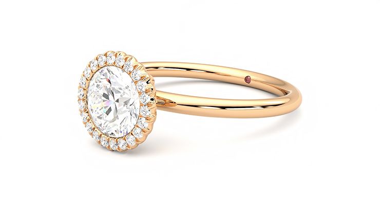 Taylor & Hart Sugar Round Engagement Ring 360 degree image 24