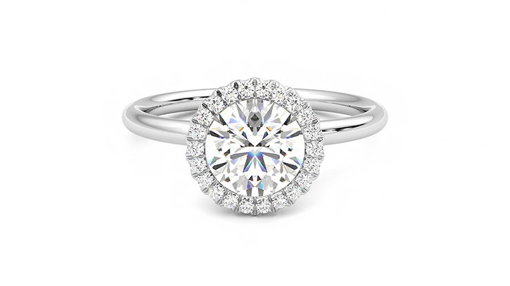 Taylor & Hart Sugar Round Engagement Ring 360 degree image 0