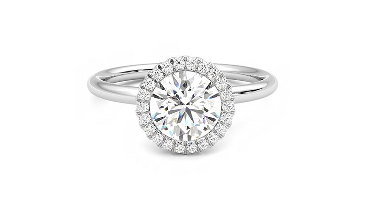 Taylor & Hart Sugar Round Engagement Ring 360 degree image 1