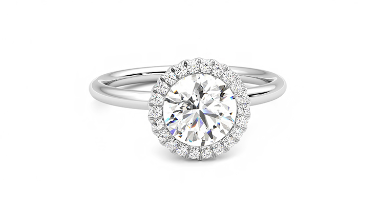 Taylor & Hart Sugar Round Engagement Ring 360 degree image 2