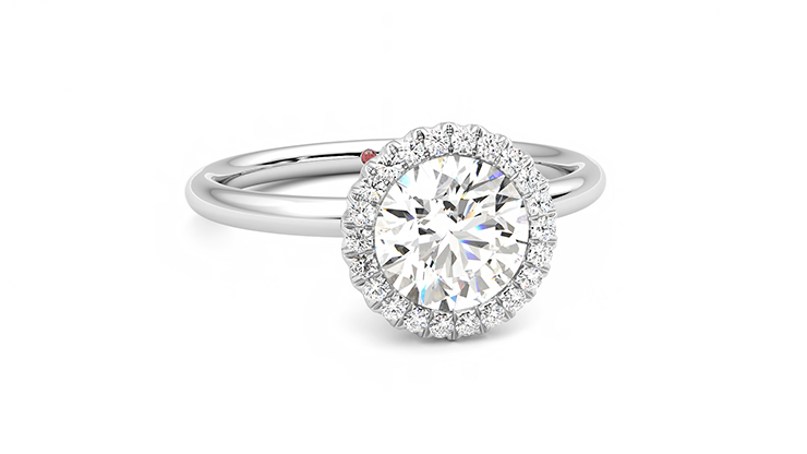 Taylor & Hart Sugar Round Engagement Ring 360 degree image 3