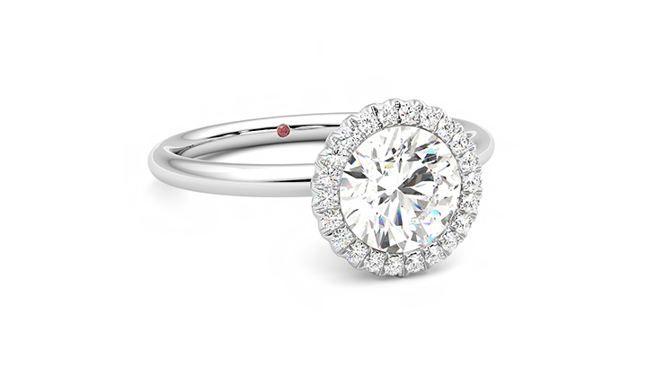 Taylor & Hart Sugar Round Engagement Ring 360 degree image 4