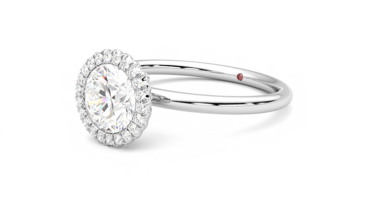 Taylor & Hart Sugar Round Engagement Ring 360 degree image 24