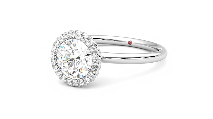 Taylor & Hart Sugar Round Engagement Ring 360 degree image 25