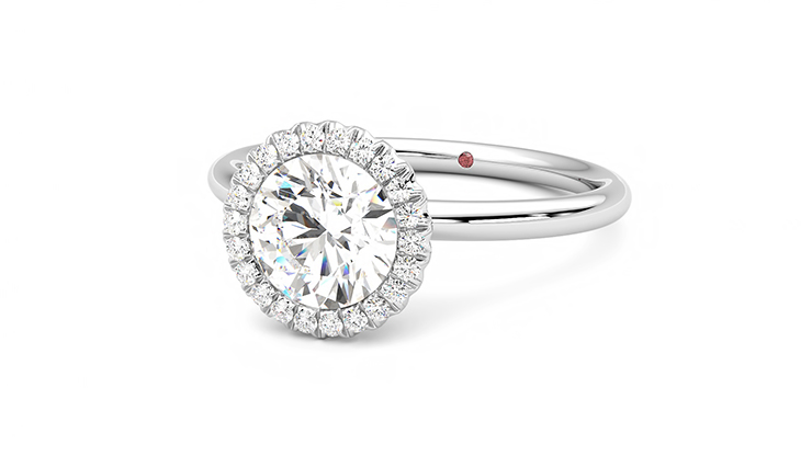 Taylor & Hart Sugar Round Engagement Ring 360 degree image 26