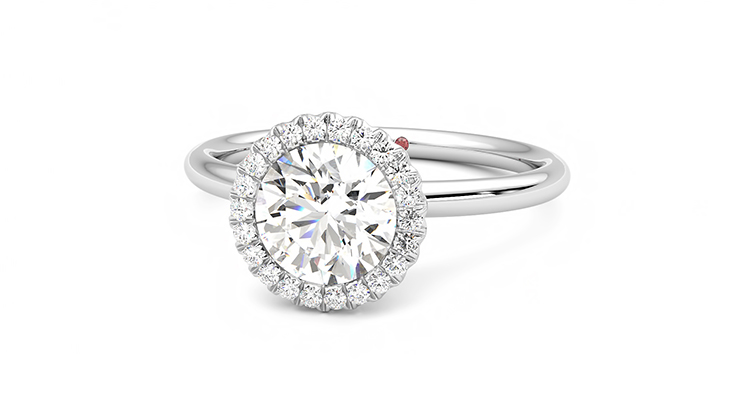 Taylor & Hart Sugar Round Engagement Ring 360 degree image 27