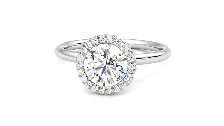 Taylor & Hart Sugar Round Engagement Ring 360 degree image 28