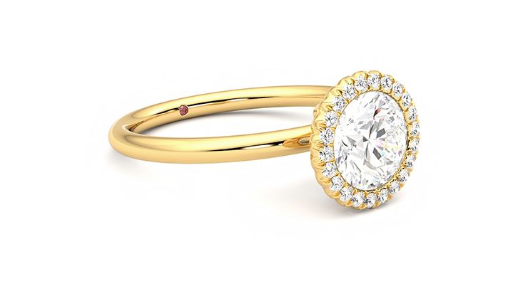 Taylor & Hart Sugar Round Engagement Ring 360 degree image 6
