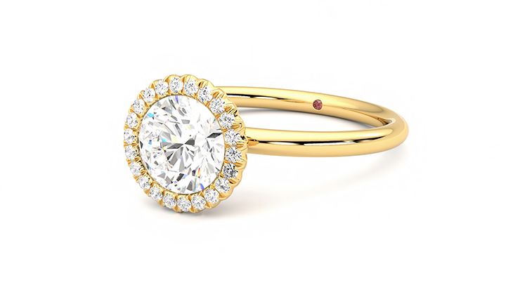 Taylor & Hart Sugar Round Engagement Ring 360 degree image 25