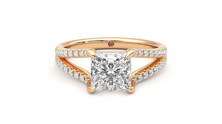 Taylor & Hart Symphony Princess Engagement Ring 360 degree image 0