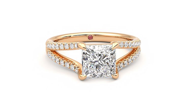 Taylor & Hart Symphony Princess Engagement Ring 360 degree image 2