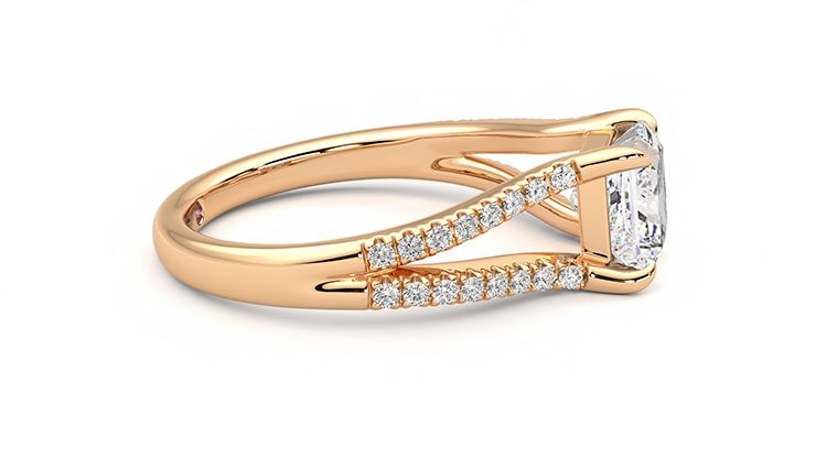 Taylor & Hart Symphony Princess Engagement Ring 360 degree image 9
