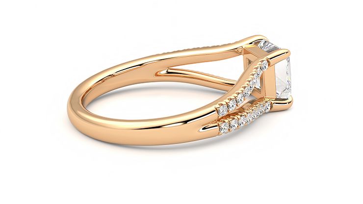 Taylor & Hart Symphony Princess Engagement Ring 360 degree image 11