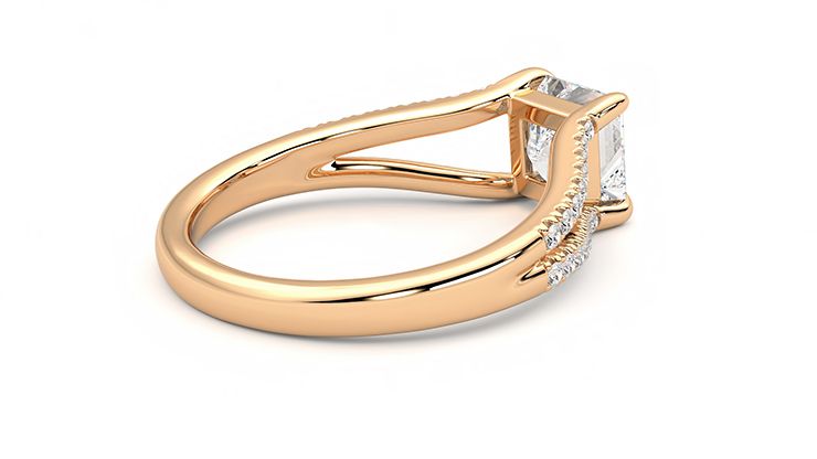Taylor & Hart Symphony Princess Engagement Ring 360 degree image 12
