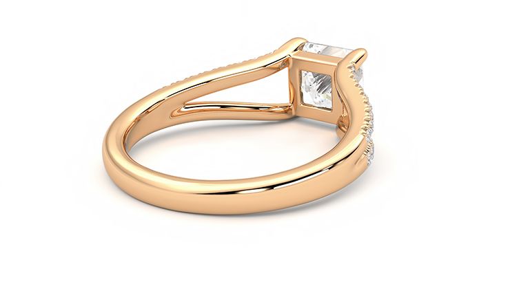 Taylor & Hart Symphony Princess Engagement Ring 360 degree image 13