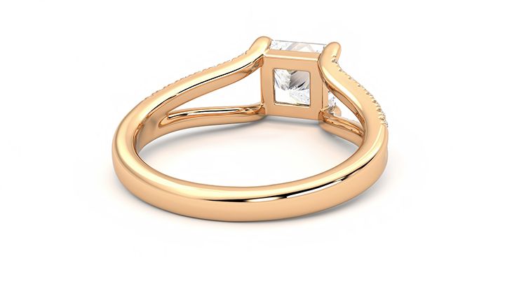 Taylor & Hart Symphony Princess Engagement Ring 360 degree image 14