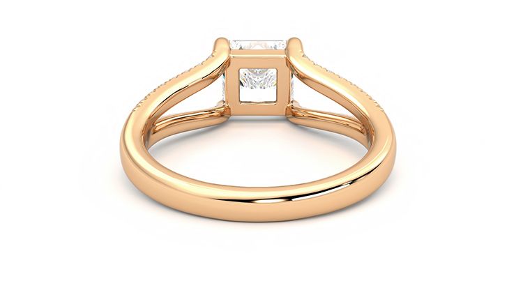 Taylor & Hart Symphony Princess Engagement Ring 360 degree image 15
