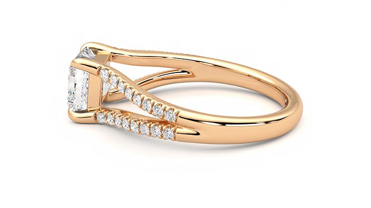 Taylor & Hart Symphony Princess Engagement Ring 360 degree image 20