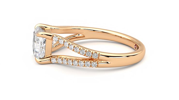 Taylor & Hart Symphony Princess Engagement Ring 360 degree image 21