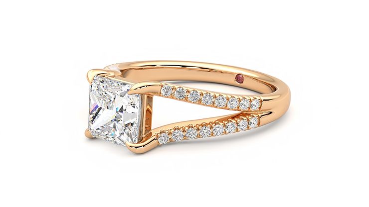 Taylor & Hart Symphony Princess Engagement Ring 360 degree image 24