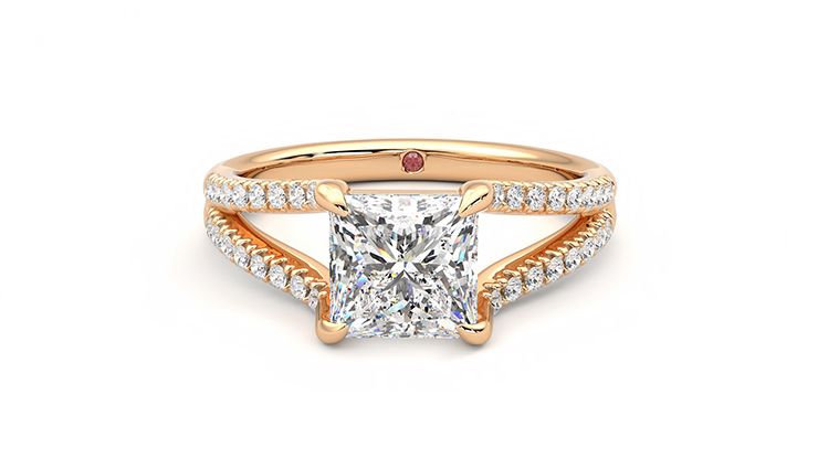 Taylor & Hart Symphony Princess Engagement Ring 360 degree image 29