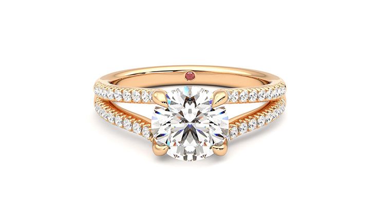 Taylor & Hart Symphony Round Engagement Ring 360 degree image 0