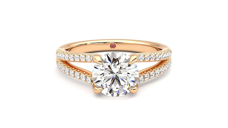 Taylor & Hart Symphony Round Engagement Ring 360 degree image 1