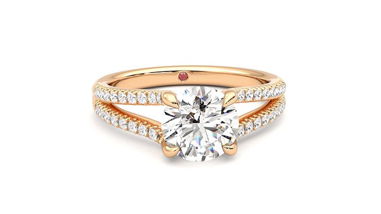 Taylor & Hart Symphony Round Engagement Ring 360 degree image 2