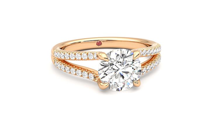Taylor & Hart Symphony Round Engagement Ring 360 degree image 3