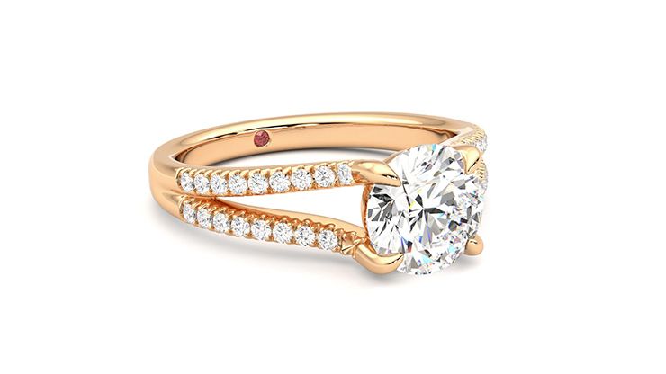 Taylor & Hart Symphony Round Engagement Ring 360 degree image 5