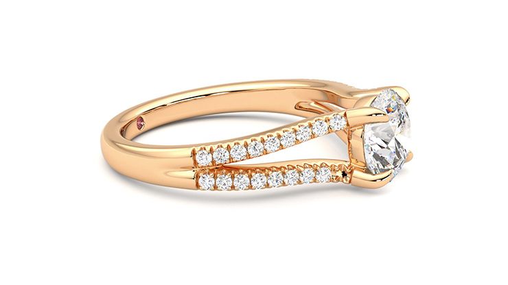 Taylor & Hart Symphony Round Engagement Ring 360 degree image 8
