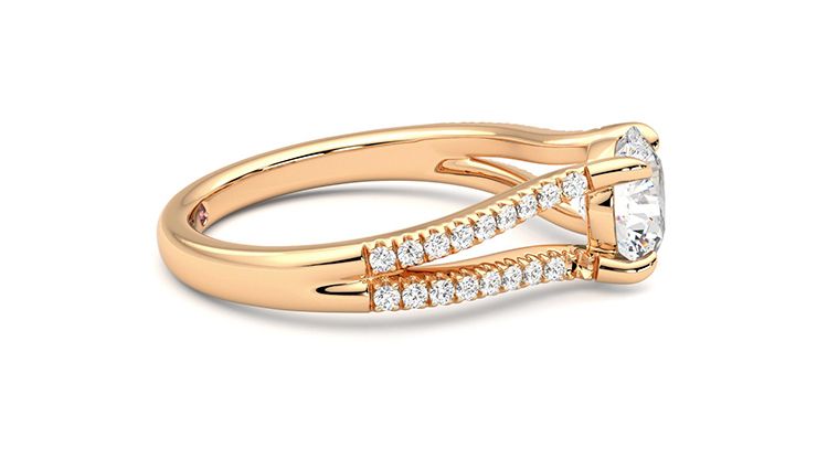 Taylor & Hart Symphony Round Engagement Ring 360 degree image 9