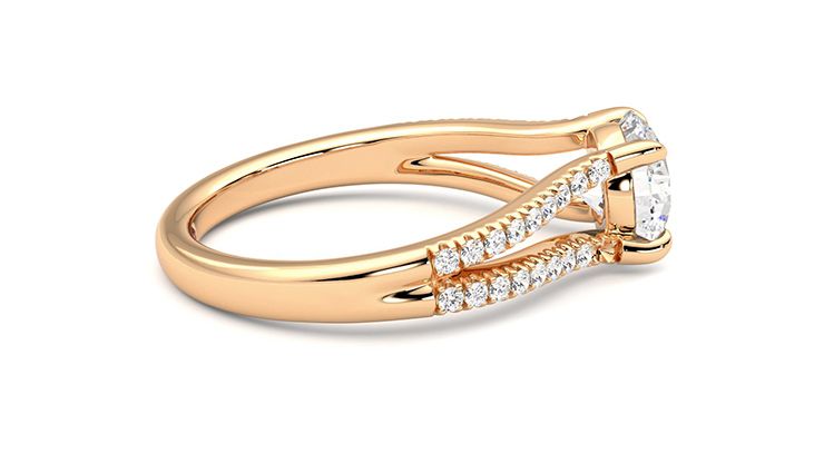 Taylor & Hart Symphony Round Engagement Ring 360 degree image 10