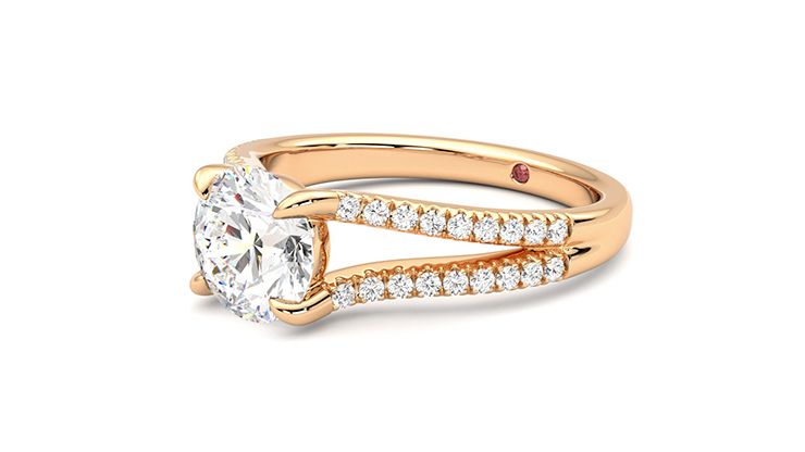 Taylor & Hart Symphony Round Engagement Ring 360 degree image 24