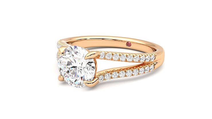 Taylor & Hart Symphony Round Engagement Ring 360 degree image 25