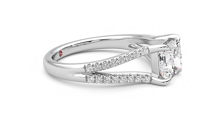 Taylor & Hart Symphony Princess Engagement Ring 360 degree image 8