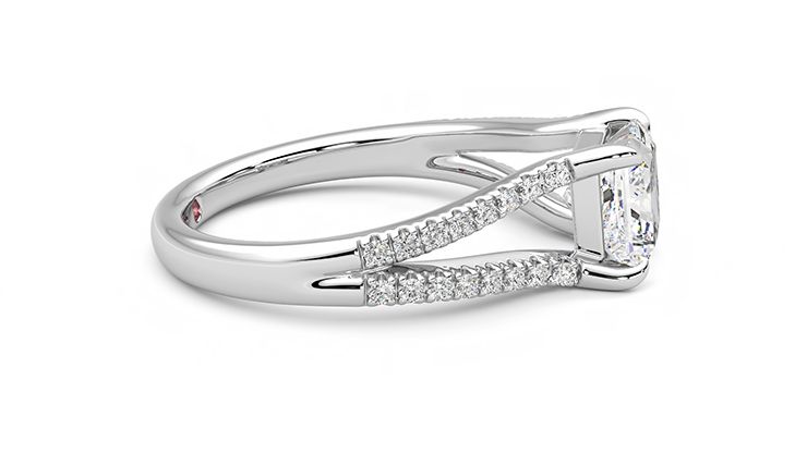 Taylor & Hart Symphony Princess Engagement Ring 360 degree image 9