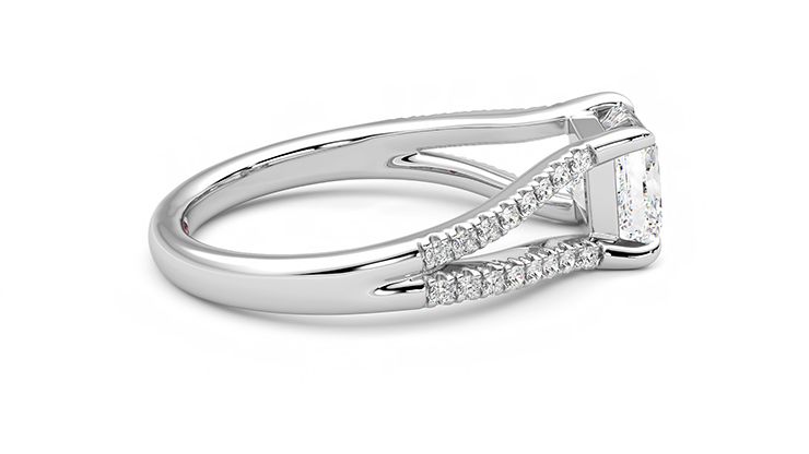 Taylor & Hart Symphony Princess Engagement Ring 360 degree image 10