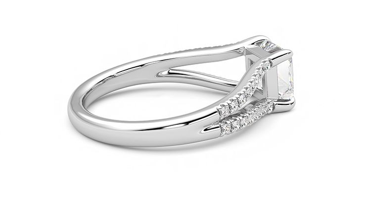 Taylor & Hart Symphony Princess Engagement Ring 360 degree image 11