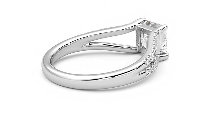 Taylor & Hart Symphony Princess Engagement Ring 360 degree image 12